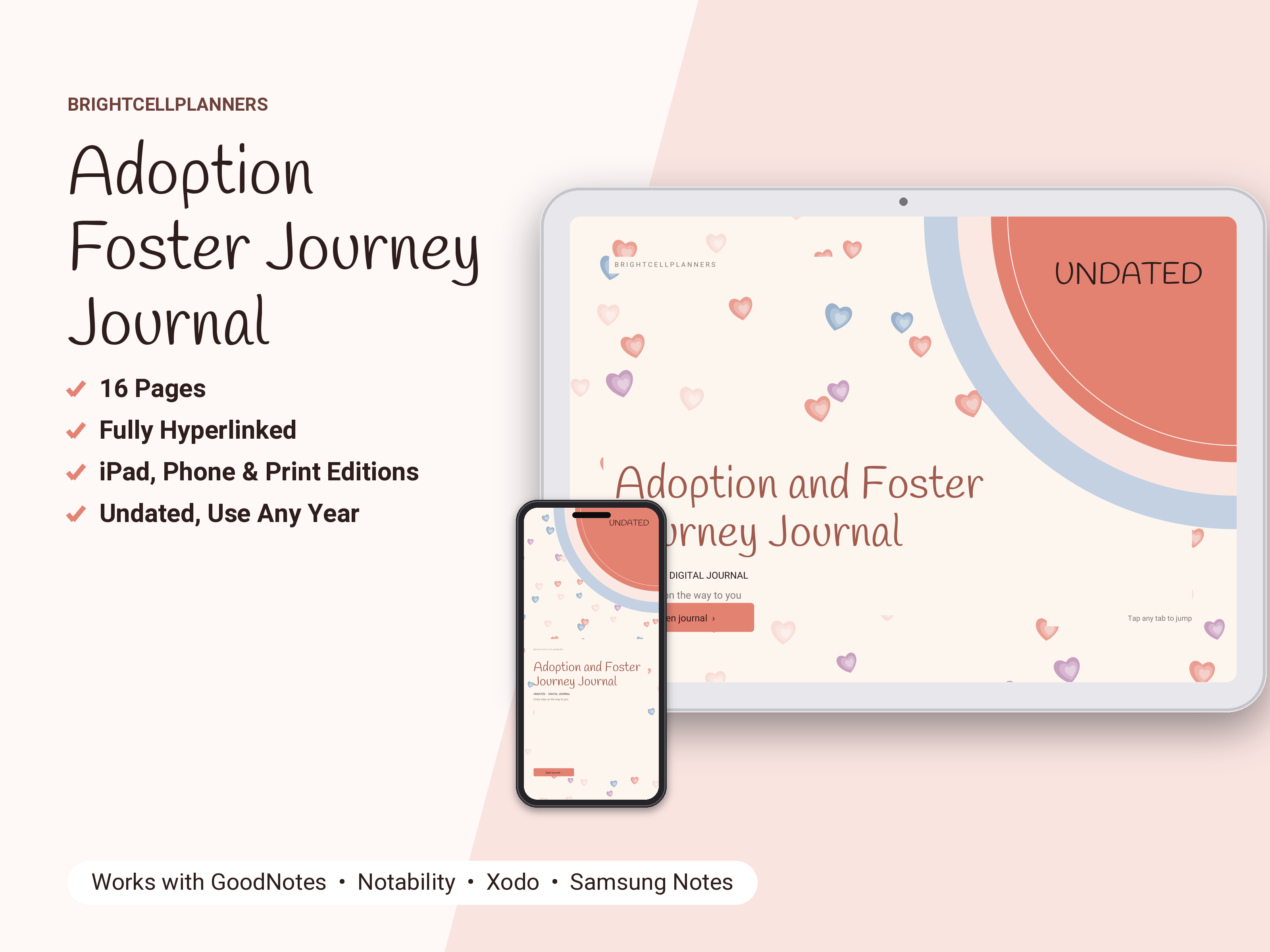 Adoption Journal – Digital Planners by BrightCellPlanStudio