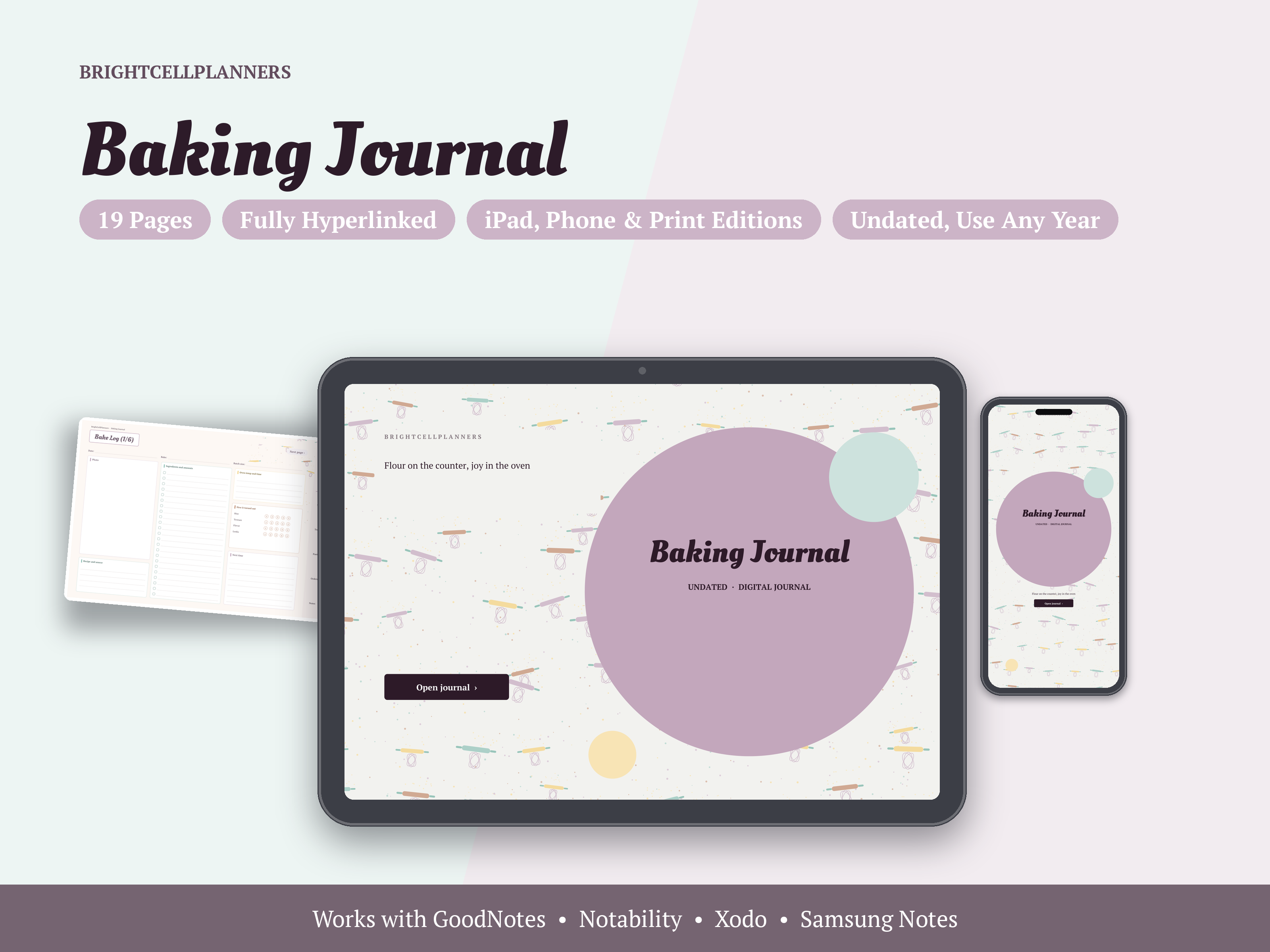 Baking Journal – Digital Planners by BrightCellPlanStudio