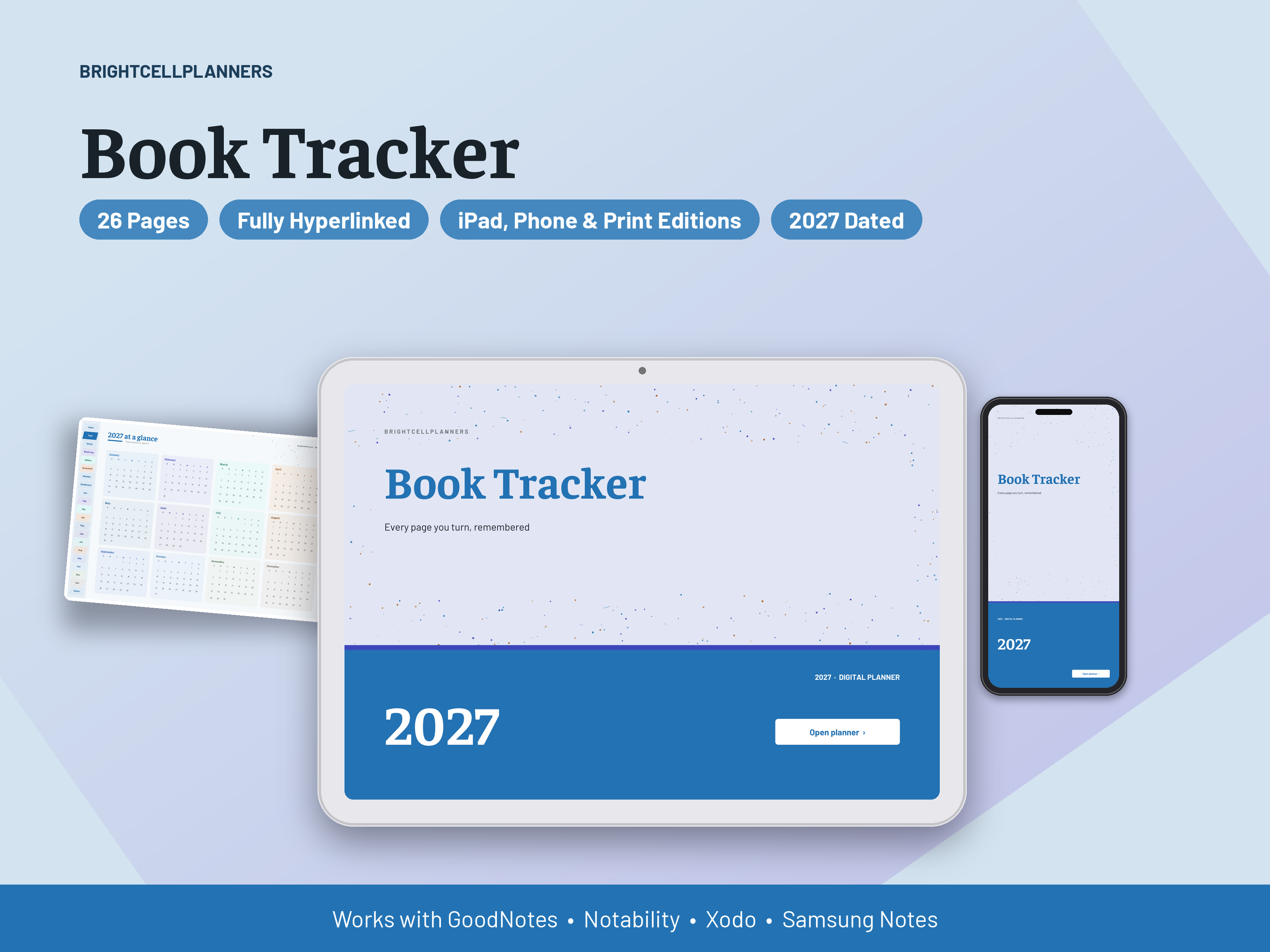 Book Tracker – Digital Planners by BrightCellPlanStudio