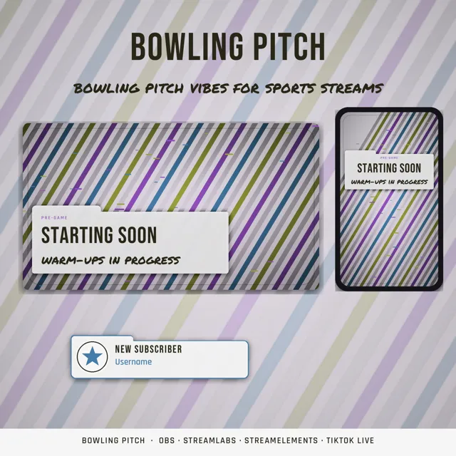 Bowling Pitch OBS Overlay Pack – OBS Stream Overlays by SpoonfulOfCalmStudio