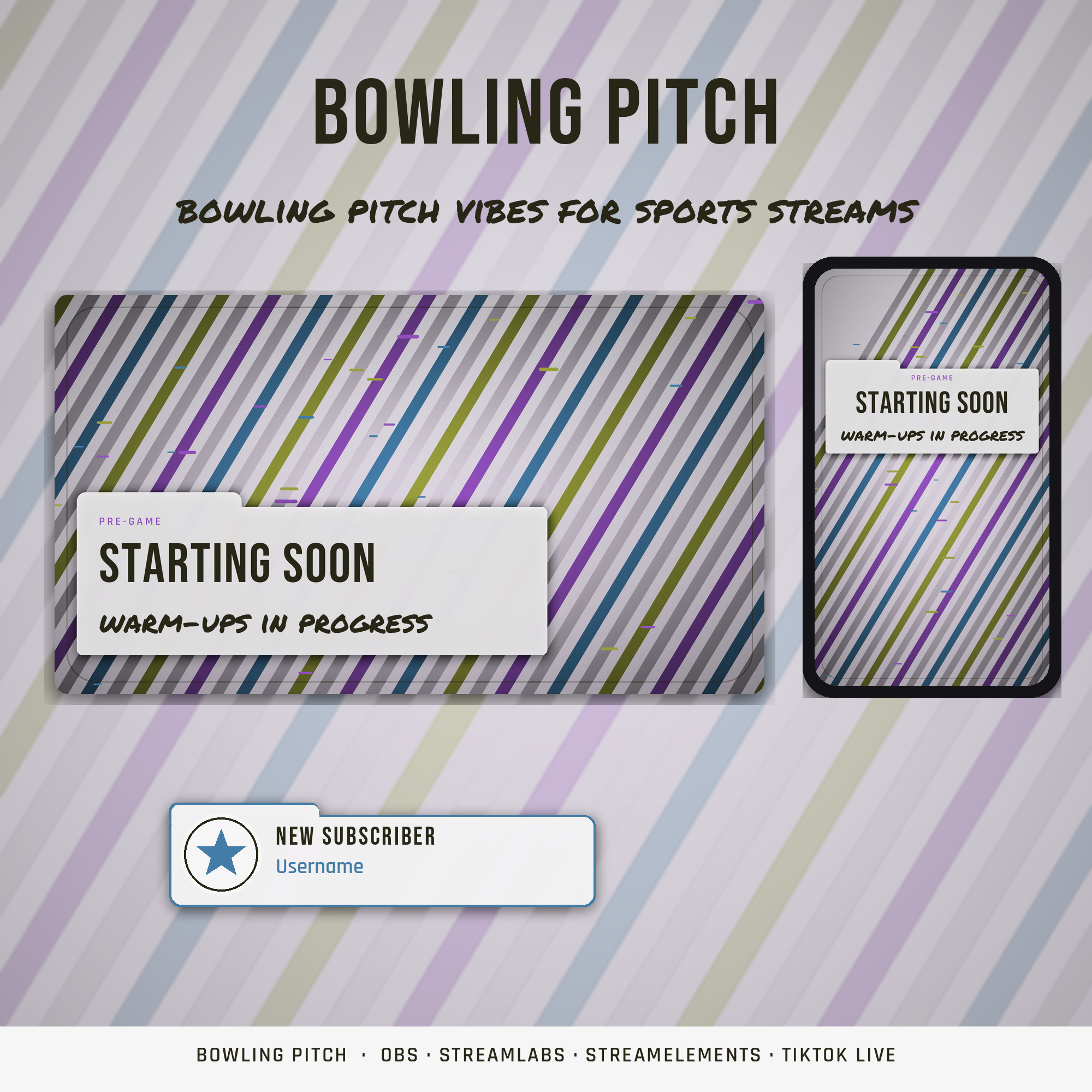 Bowling Pitch OBS Overlay Pack – OBS Stream Overlays by SpoonfulOfCalmStudio