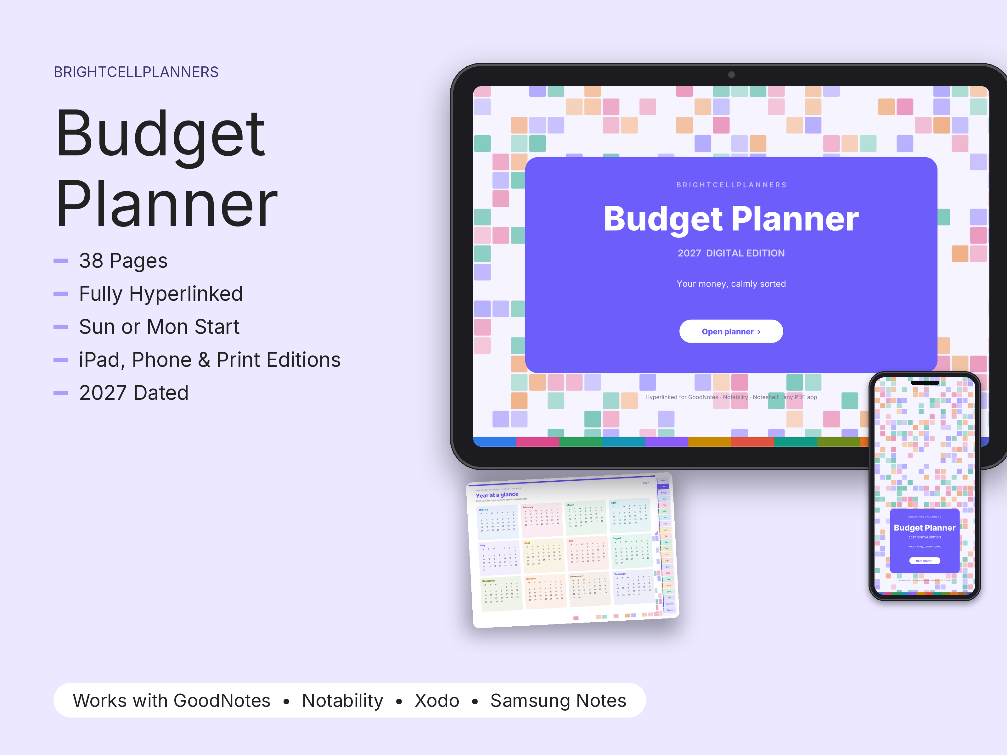 Budget Planner – Digital Planners by BrightCellPlanStudio