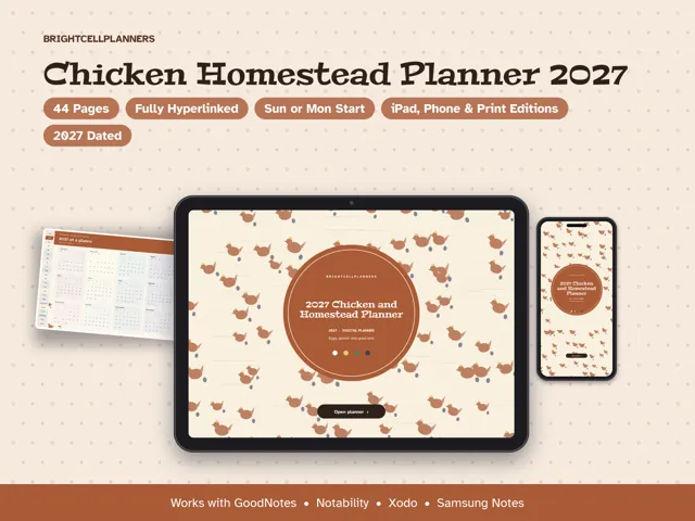 Homestead Planner – Digital Planners by BrightCellPlanStudio