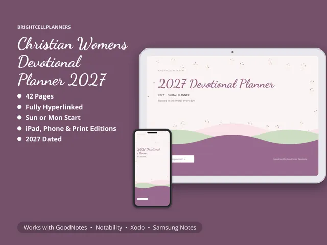 Christian Planner – Digital Planners by BrightCellPlanStudio