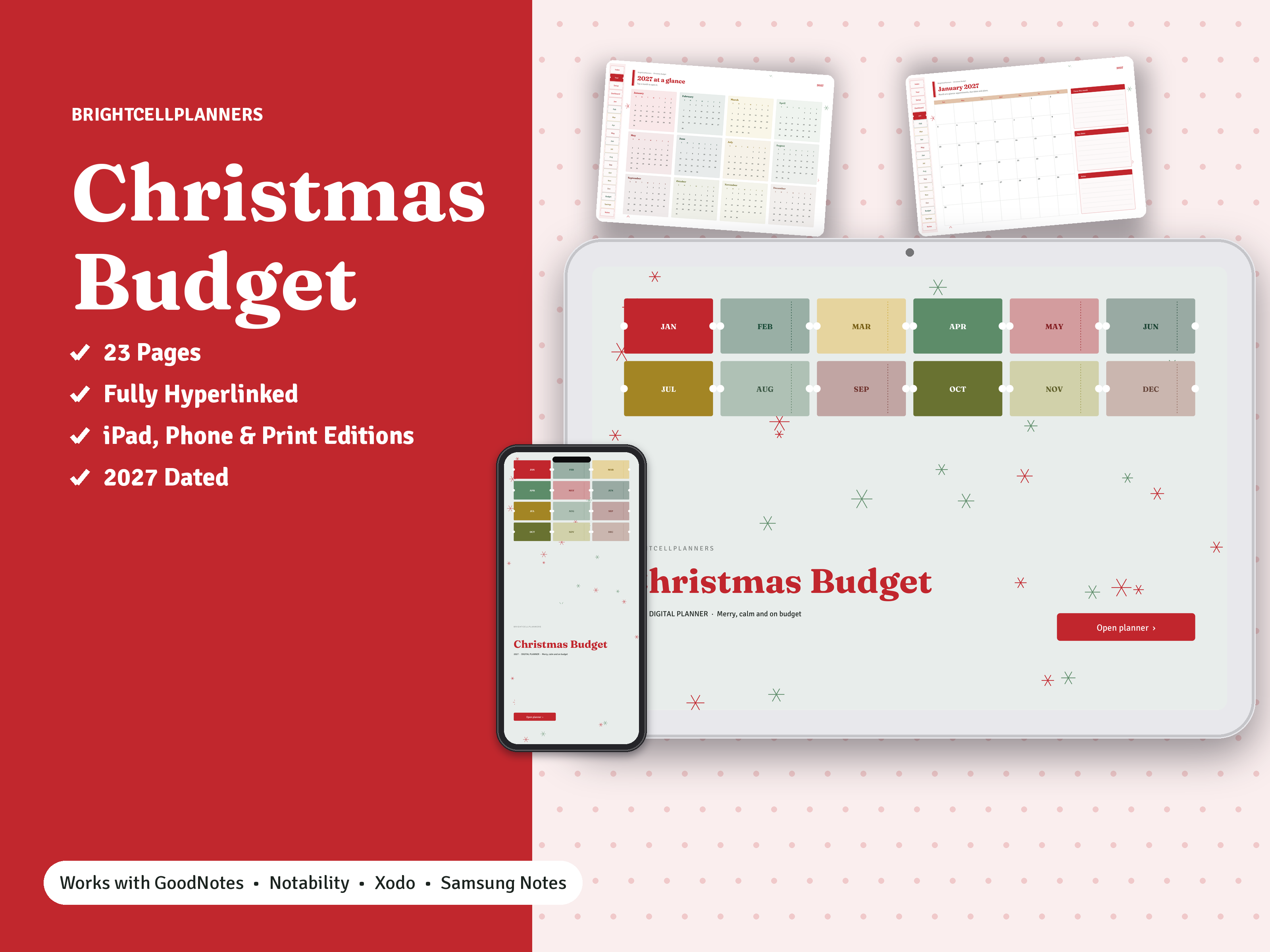 Christmas Budget – Digital Planners by BrightCellPlanStudio