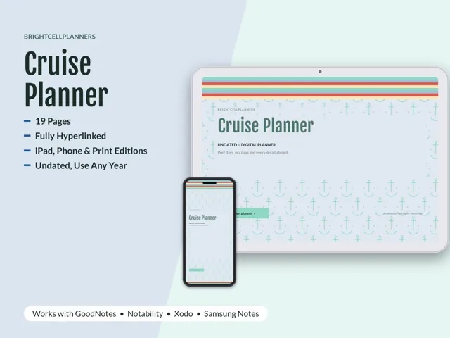 Cruise Planner – Digital Planners by BrightCellPlanStudio