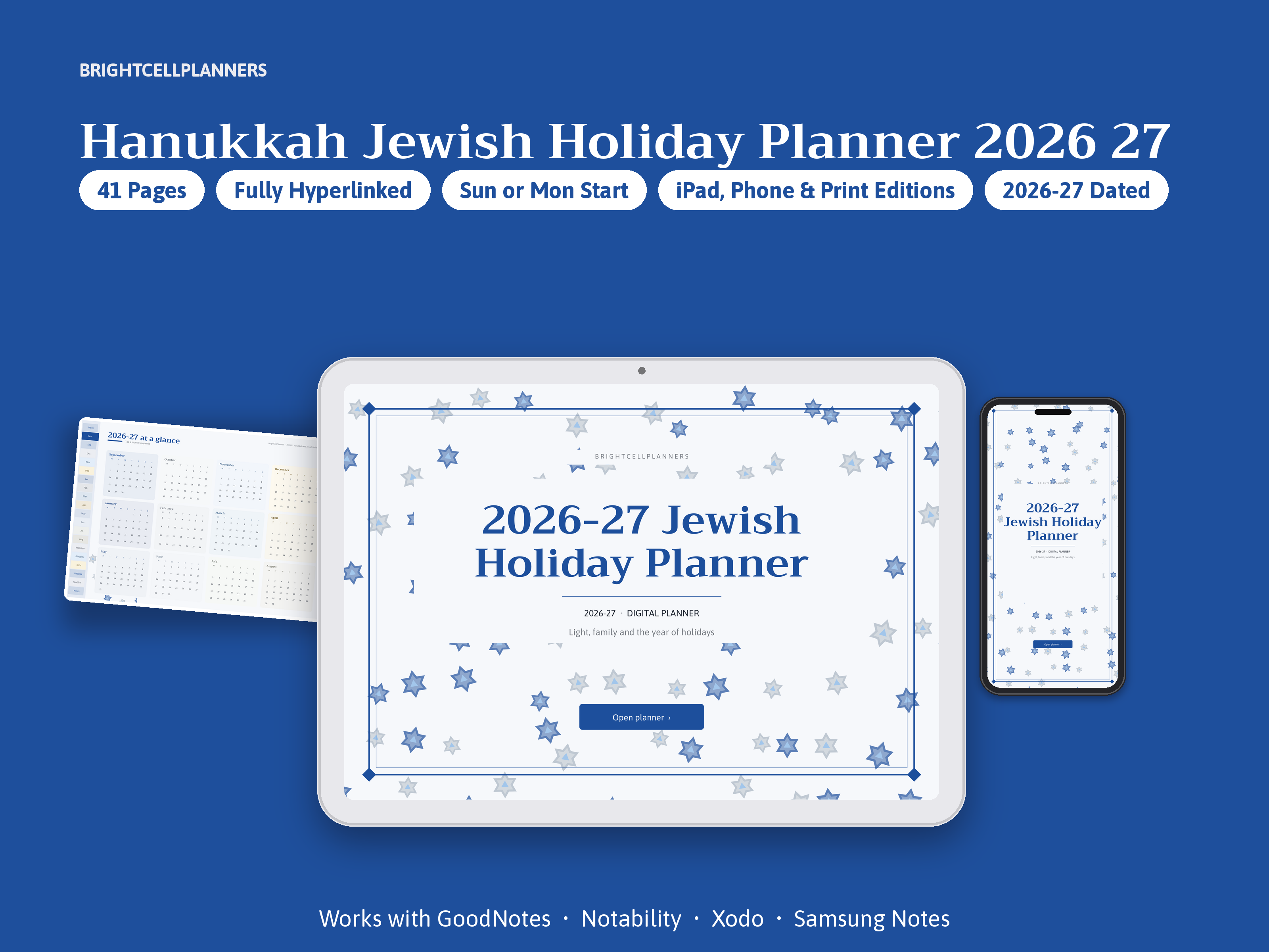 -27 Jewish Holiday Planner – Digital Planners by BrightCellPlanStudio