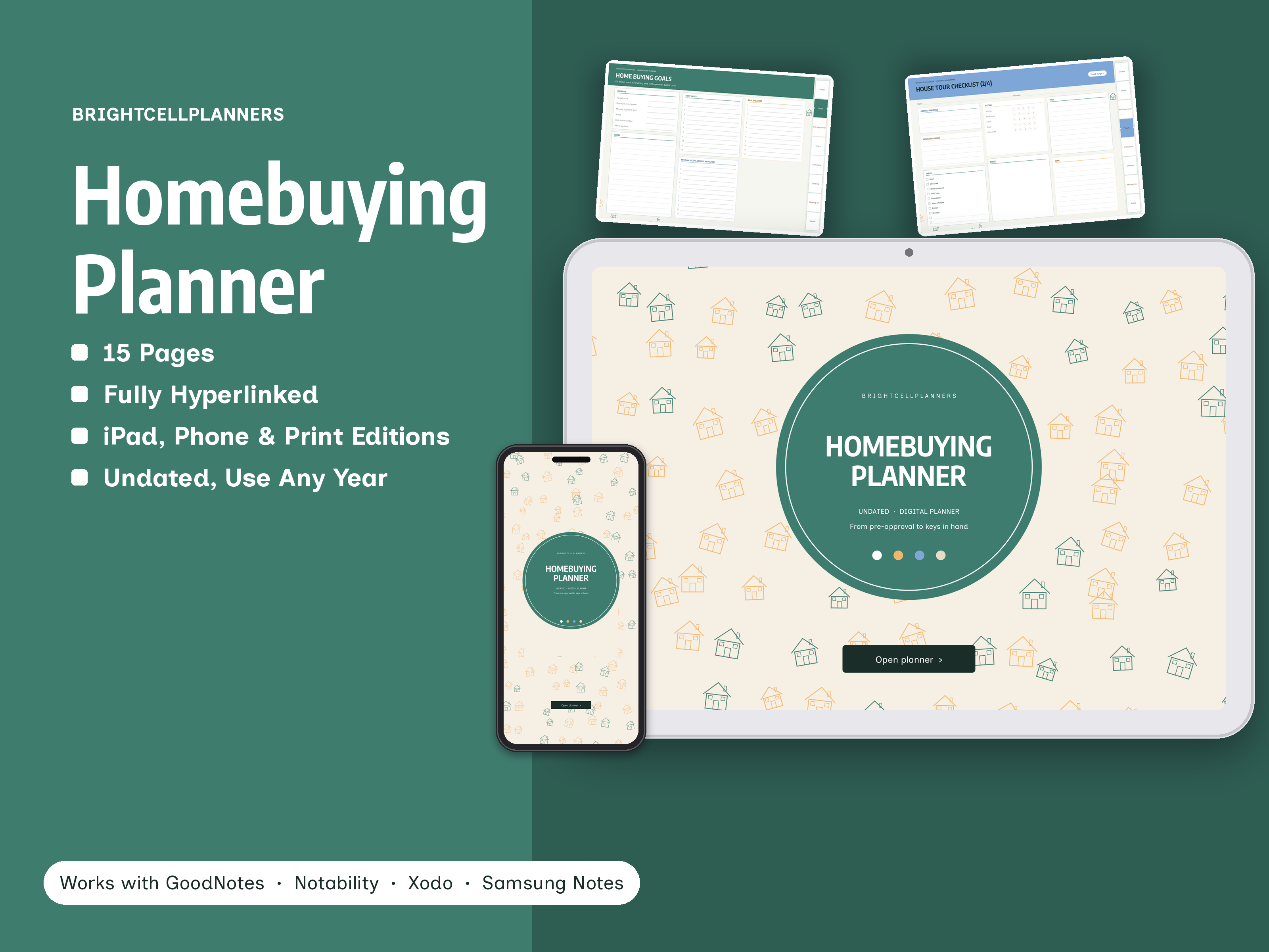 Home Buying Planner – Digital Planners by BrightCellPlanStudio