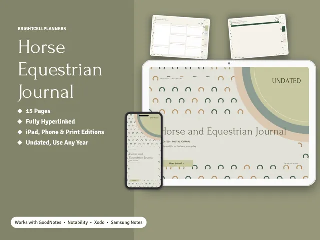 Horse Journal – Digital Planners by BrightCellPlanStudio