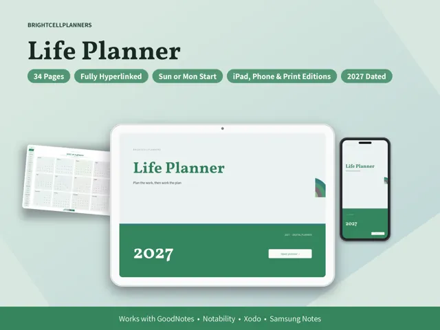 Life Planner – Digital Planners by BrightCellPlanStudio