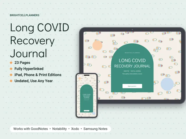 Long COVID Journal – Digital Planners by BrightCellPlanStudio