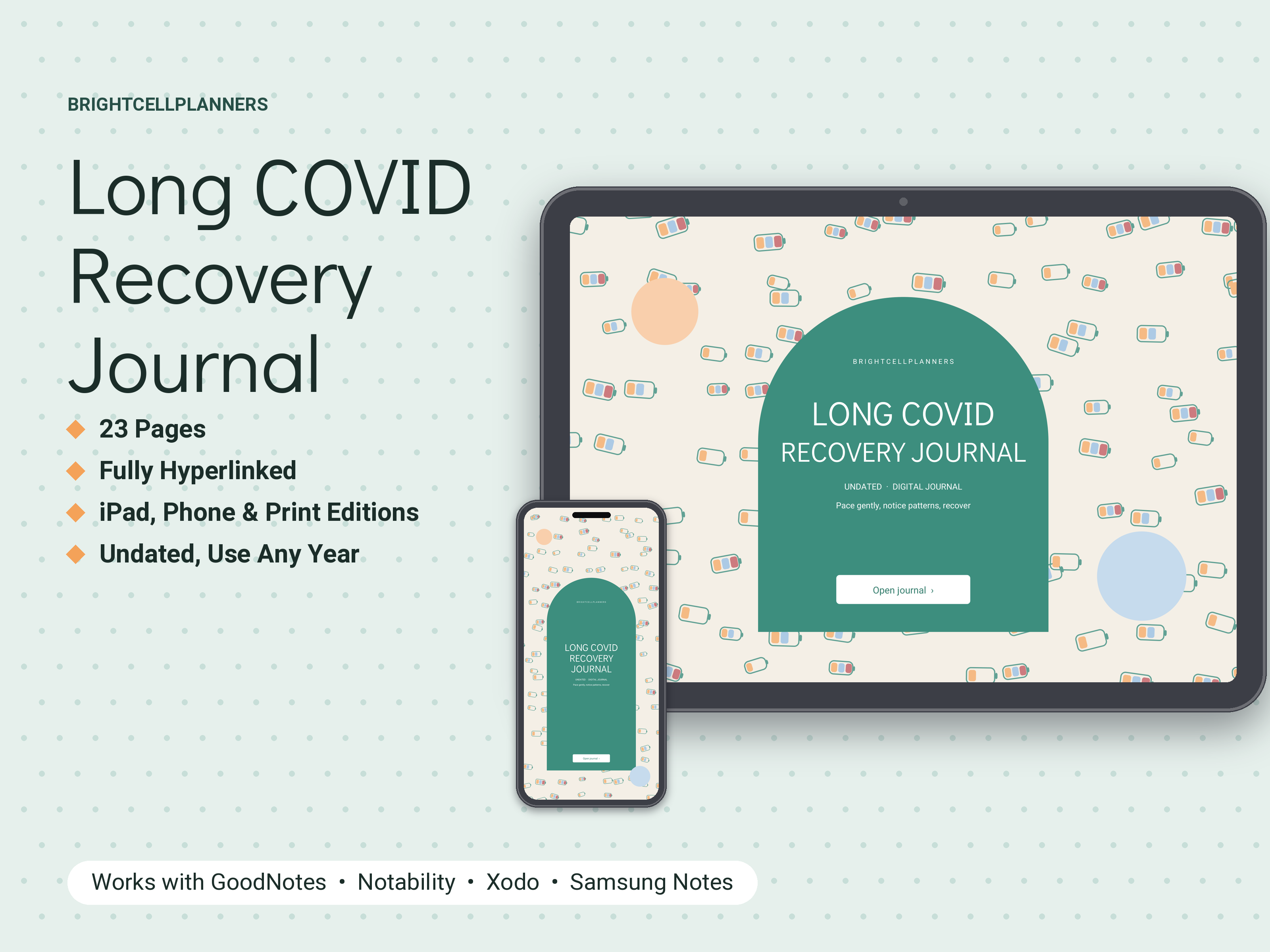 Long COVID Journal – Digital Planners by BrightCellPlanStudio
