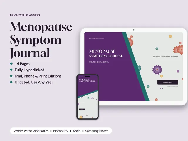 Menopause Journal – Digital Planners by BrightCellPlanStudio
