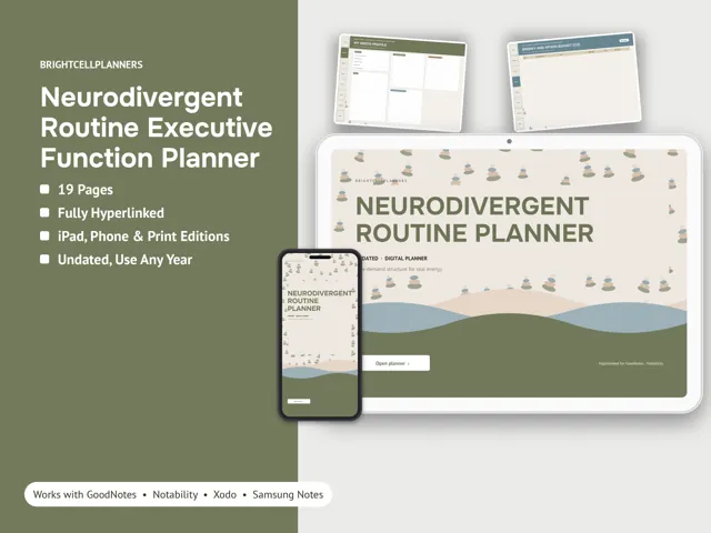 Neurodivergent Planner – Digital Planners by BrightCellPlanStudio