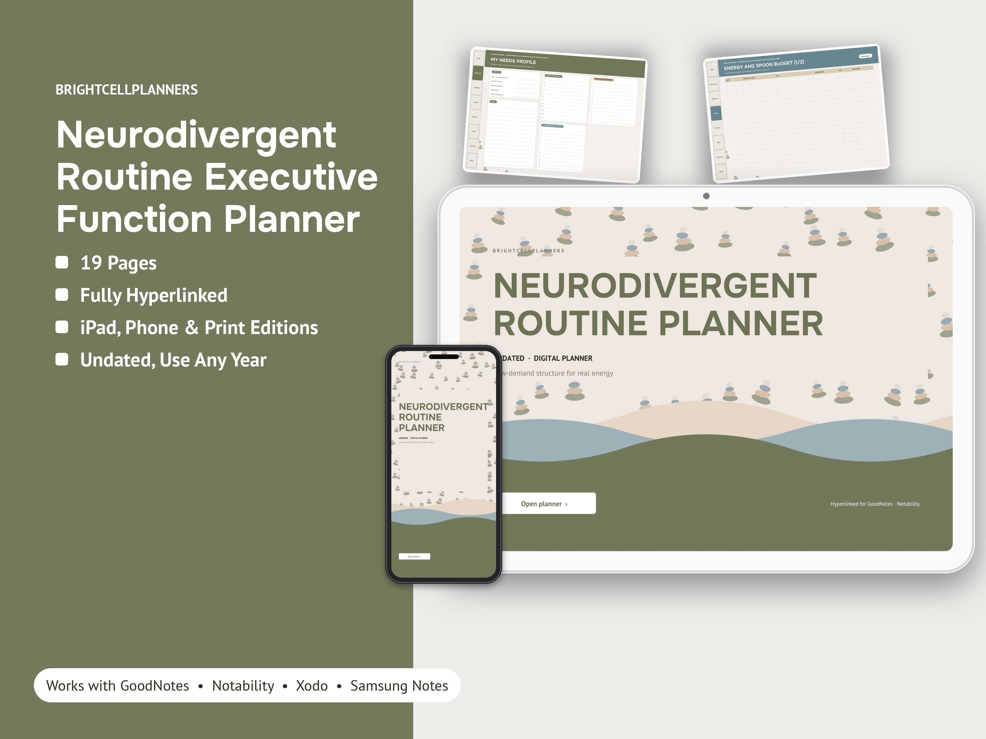 Neurodivergent Planner – Digital Planners by BrightCellPlanStudio