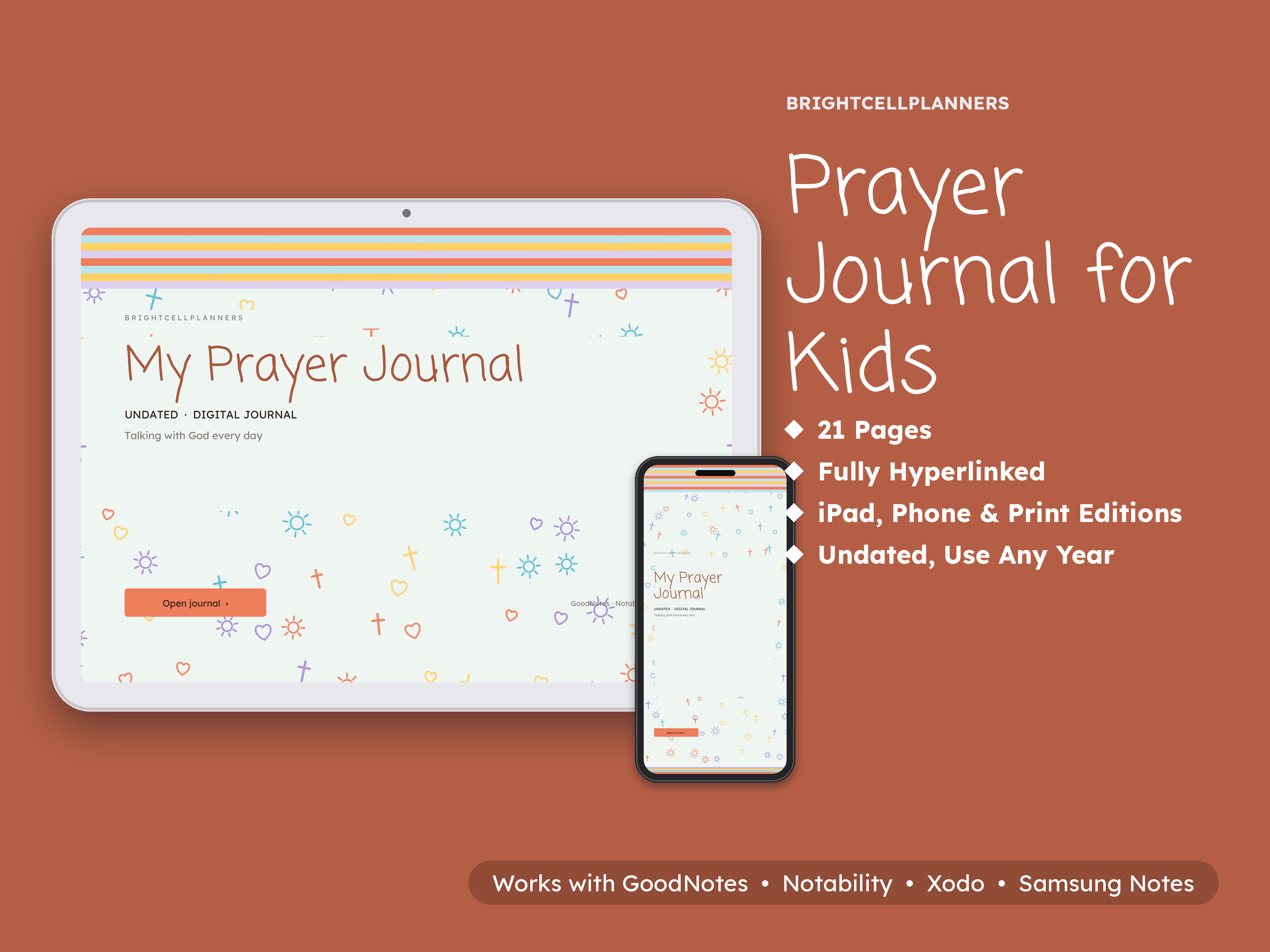 Prayer Journal for Kids – Digital Planners by BrightCellPlanStudio