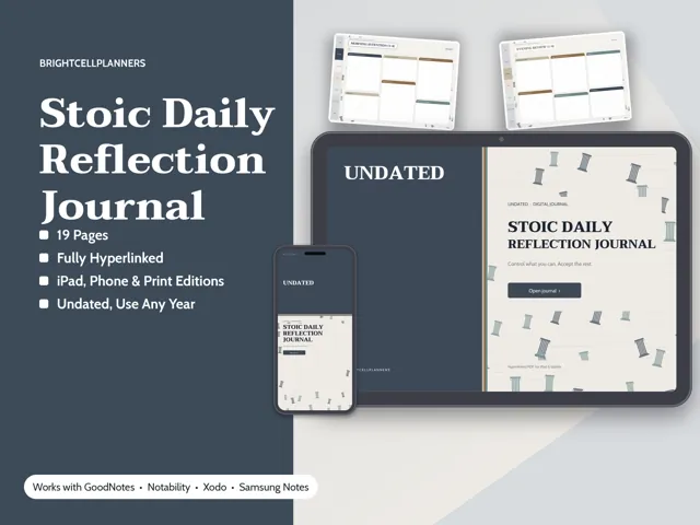 Stoic Journal – Digital Planners by BrightCellPlanStudio
