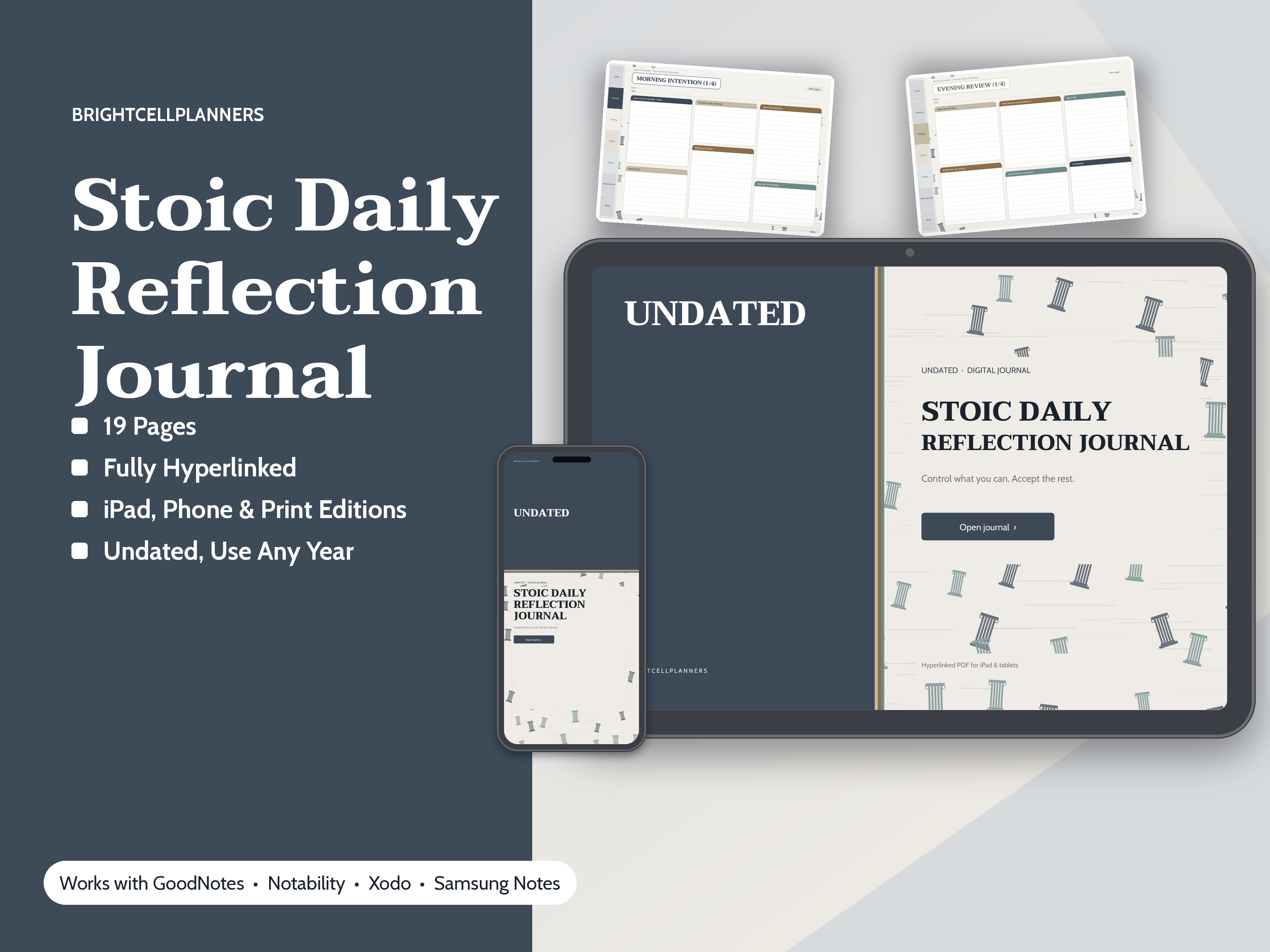 Stoic Journal – Digital Planners by BrightCellPlanStudio