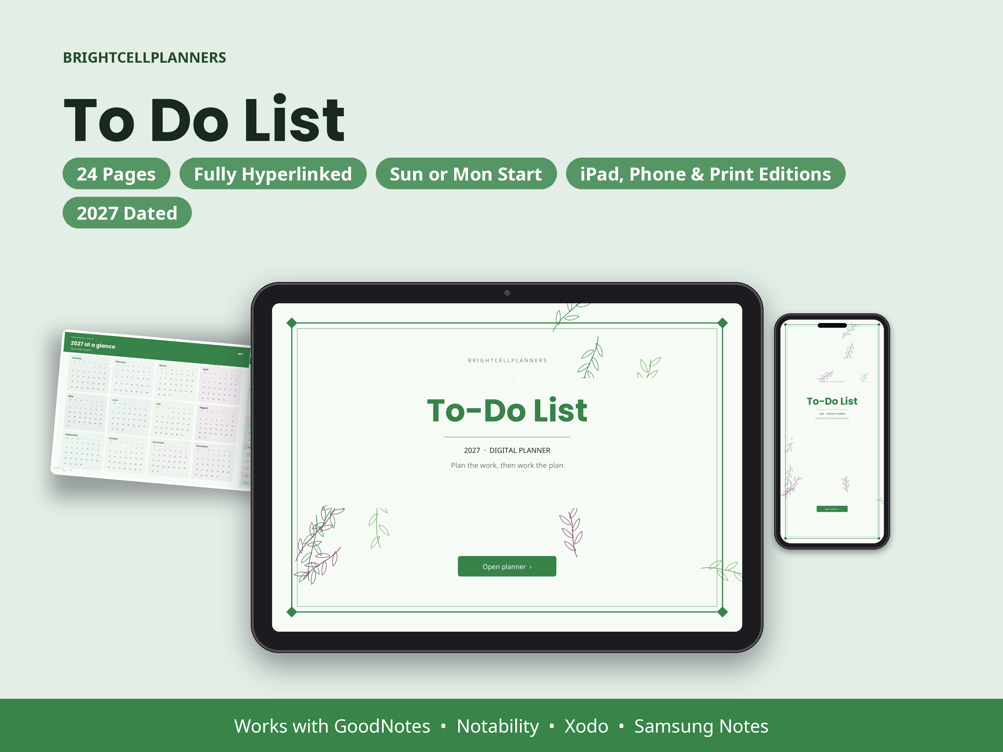 To-Do List – Digital Planners by BrightCellPlanStudio