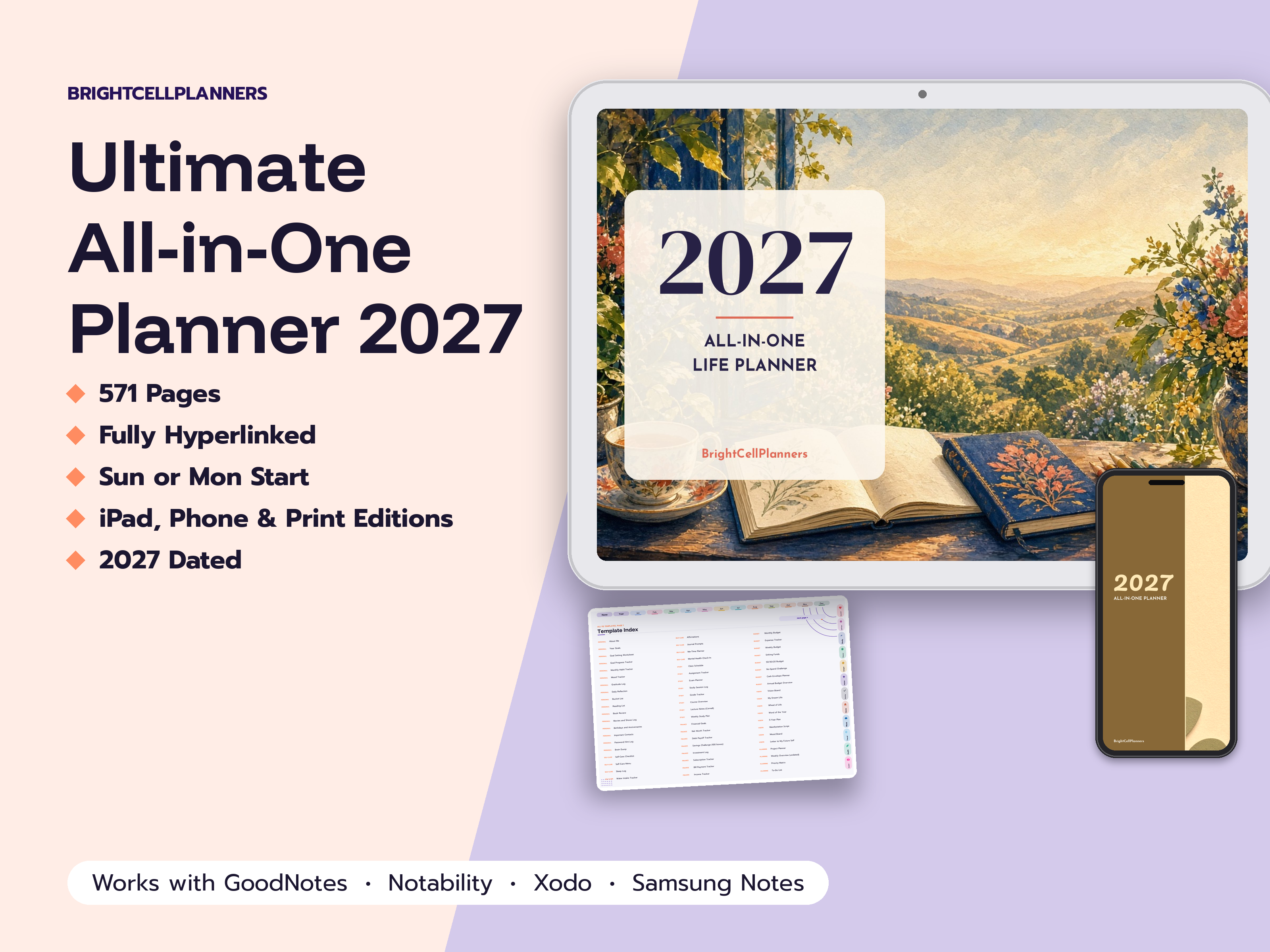 All-in-One Planner – Digital Planners by BrightCellPlanStudio